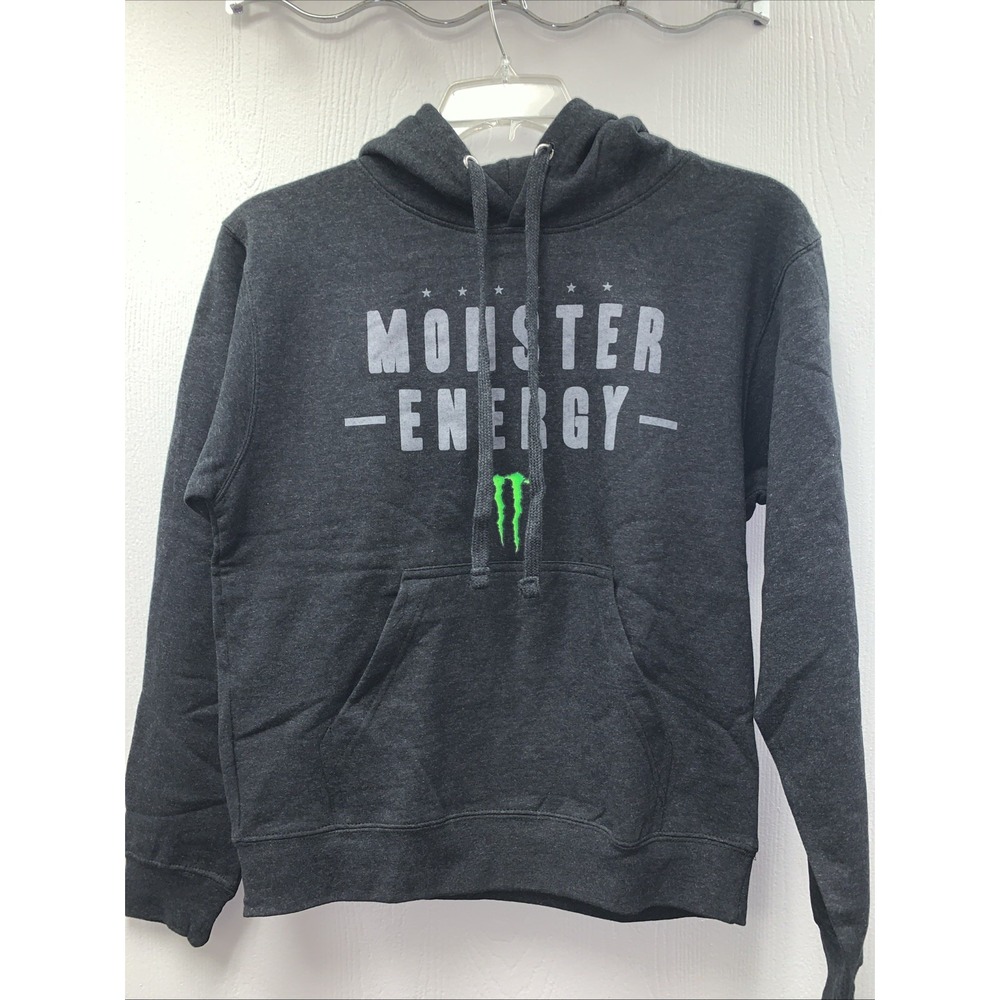 Monster Energy Hoodie Black Neon Green Logo Unleash the Beast! Small‎